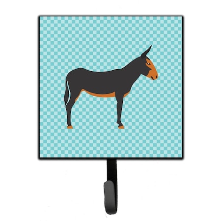 Carolines Treasures Catalan Donkey Blue Check Leash or Key Holder BB8029SH4
